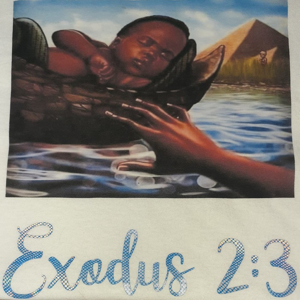 📸 Baby Moses Exodus 2:3 Holographic T-shirt